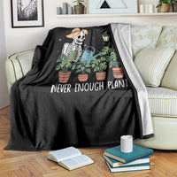 Skeleton Monstera Lover Throw Blanket Never Enough Plants - Wonder Print Shop
