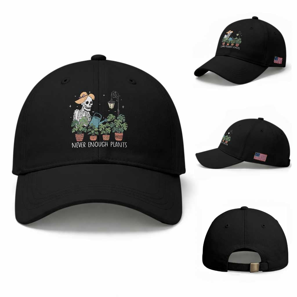 Skeleton Monstera Lover Baseball Cap Never Enough Plants