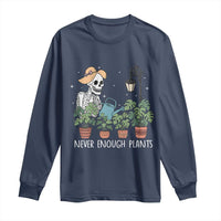 Skeleton Monstera Lover Long Sleeve Shirt Never Enough Plants - Wonder Print Shop