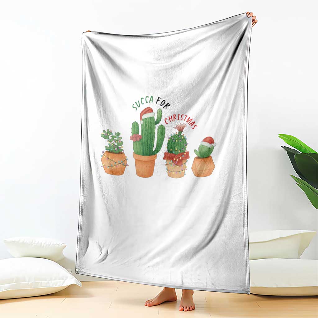 Funny Succulent Plant Lover Gift Throw Blanket Succa For Christmas - Wonder Print Shop