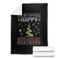 Happy Holidays For All Christmas Hanukkah Kwanzaa Gift Throw Blanket - Wonder Print Shop