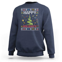 Happy Holidays For All Christmas Hanukkah Kwanzaa Gift Sweatshirt - Wonder Print Shop