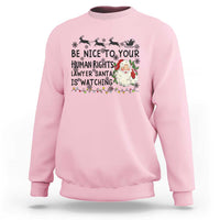Funny Human Rights Lawyer Christmas Santa Is Watching Gift Sweatshirt - Wonder Print Shop