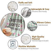 Christmas Lights And Womens Rights Throw Blanket Equality Feminist Gift - Wonder Print Shop