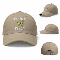 Funny Tennis Quote Baseball Cap Id Hit That