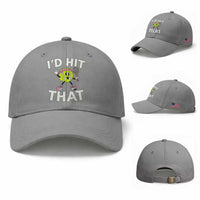 Funny Tennis Quote Baseball Cap Id Hit That