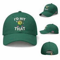 Funny Tennis Quote Baseball Cap Id Hit That