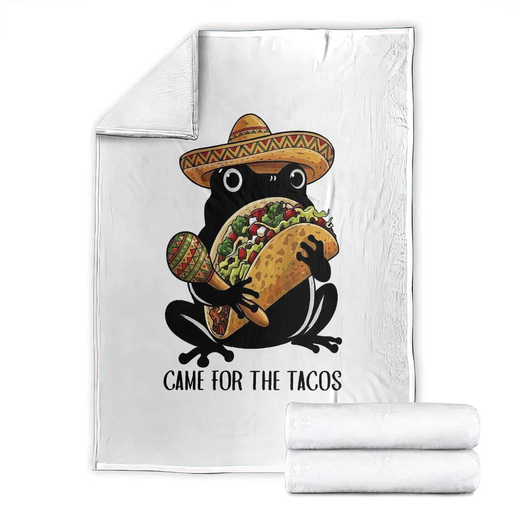 Grumpy Frog Cinco De Mayo Throw Blanket Came For The Tacos