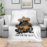 Grumpy Frog Cinco De Mayo Throw Blanket Came For The Tacos