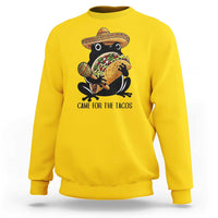 Grumpy Frog Cinco De Mayo Sweatshirt Came For The Tacos