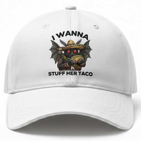 Funny Cinco De Mayo Mothman Baseball Cap I Wanna Stuff Her Taco