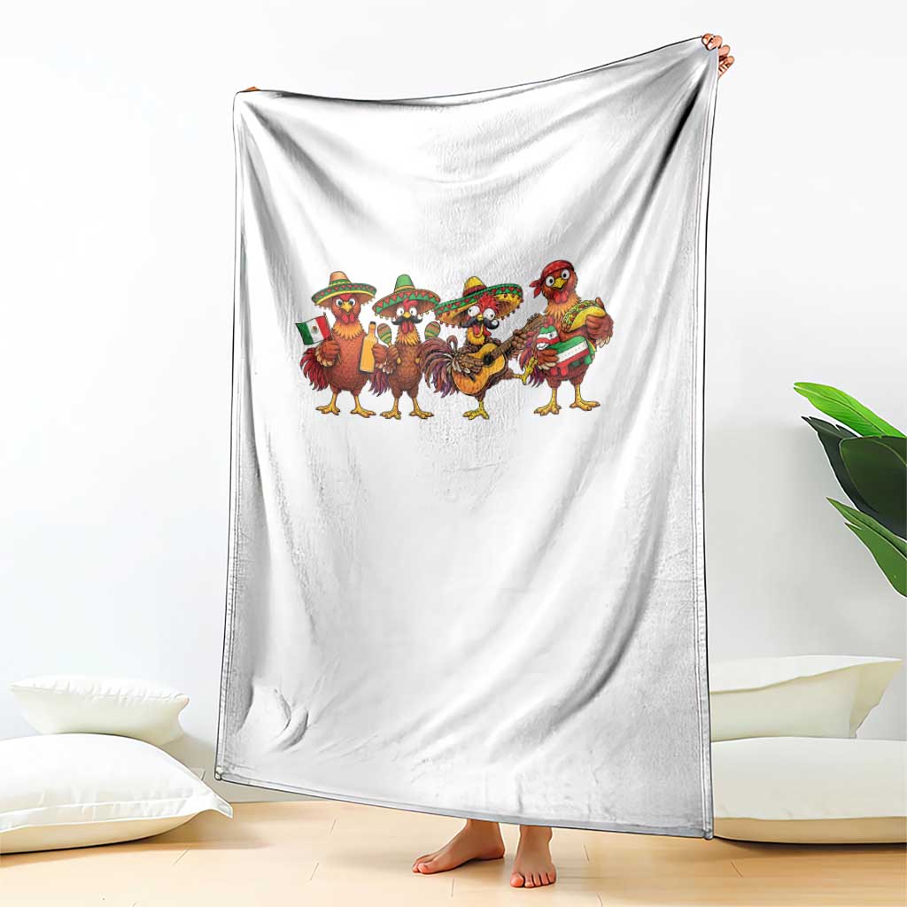 Funny Cinco De Mayo Chicken Squad Throw Blanket Mexican Party Celebration Gift