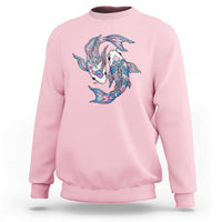 Transgender Ally Koi Fish Sweatshirt Funny Japanese Art Graphic