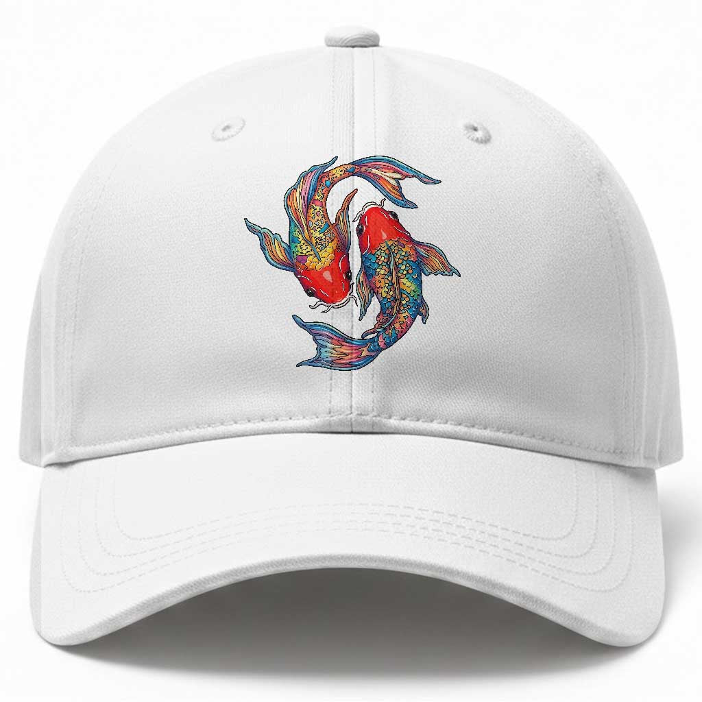 Rainbow Koi Fish LGBTQ Pride Baseball Cap Colorful Japanese Carp
