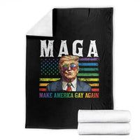 Make America Gay Again Throw Blanket LGBTQ Political Satire