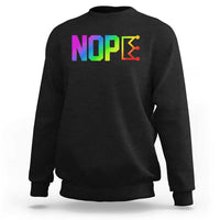 Nope No Kings Graphic Sweatshirt Humorous Political Gift