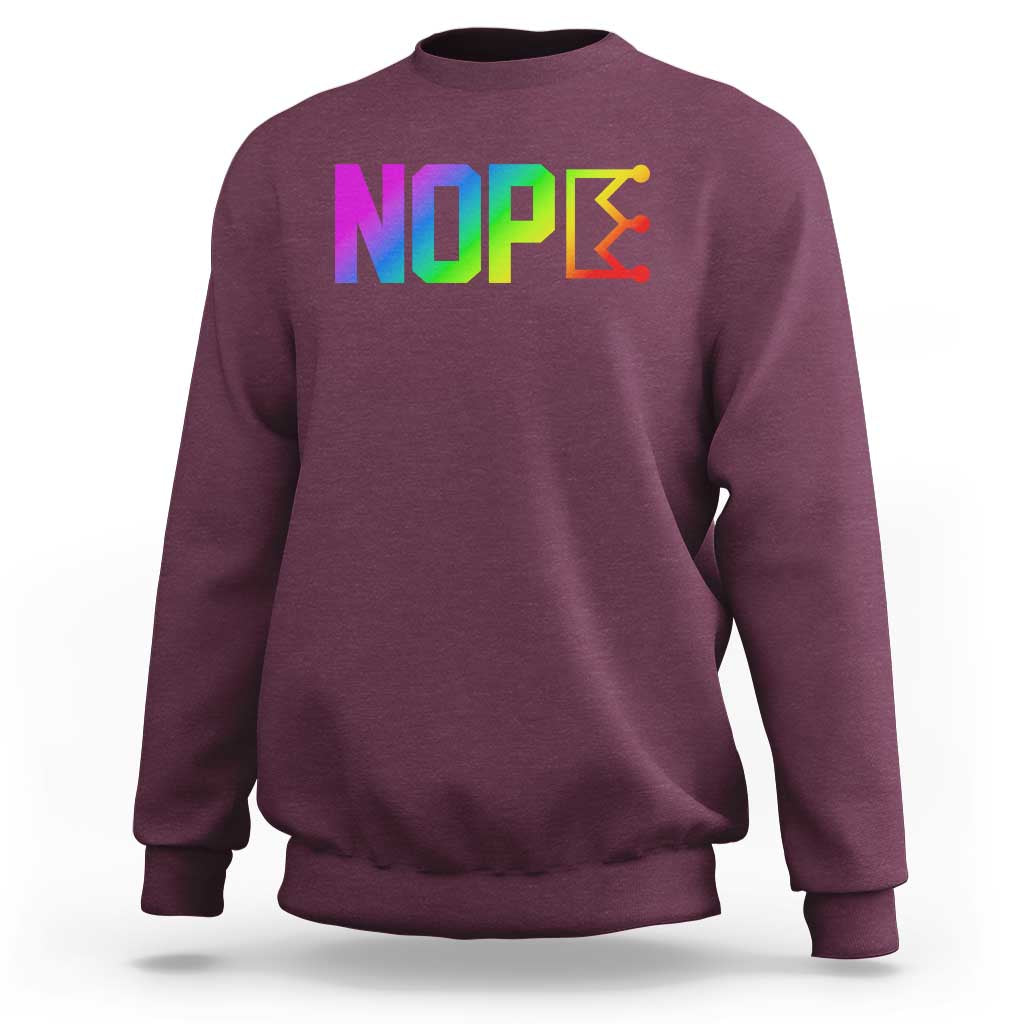Nope No Kings Graphic Sweatshirt Humorous Political Gift