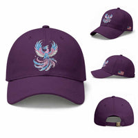 Transgender Phoenix Reborn Baseball Cap Trans Pride Flag Bird