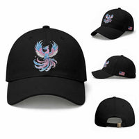 Transgender Phoenix Reborn Baseball Cap Trans Pride Flag Bird