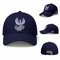 Transgender Phoenix Reborn Baseball Cap Trans Pride Flag Bird