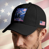 Bigfoot Starry Night Trans Rights Baseball Cap Sasquatch LGBTQ Pride