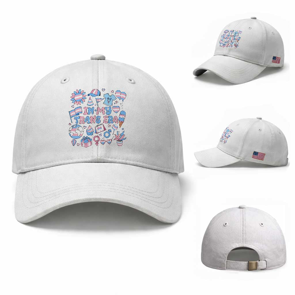 Transgender Pride In My Trans Era Baseball Cap Proud Ally Support Graphic