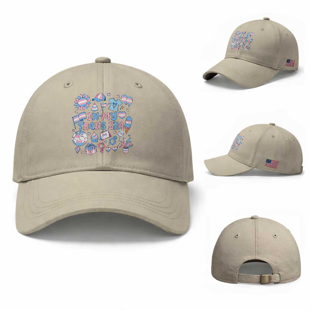 Transgender Pride In My Trans Era Baseball Cap Proud Ally Support Graphic