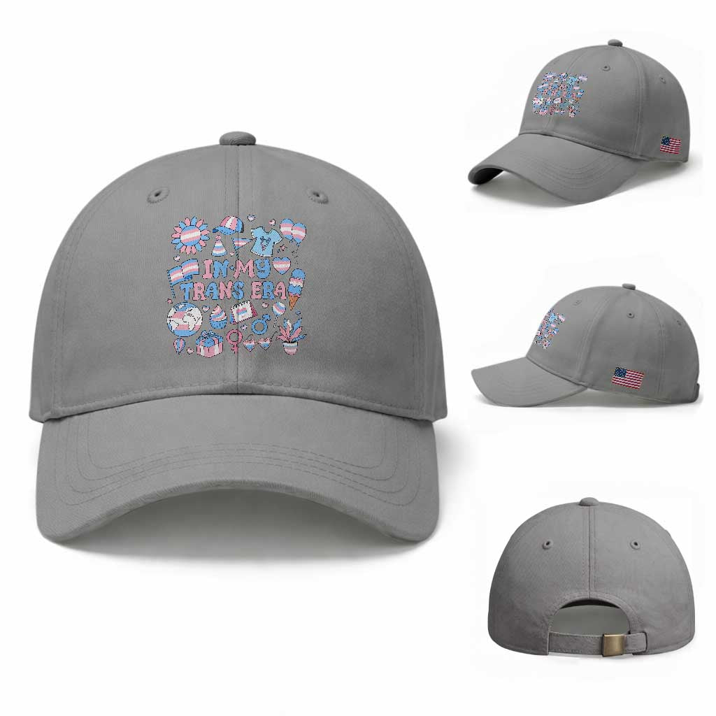 Transgender Pride In My Trans Era Baseball Cap Proud Ally Support Graphic