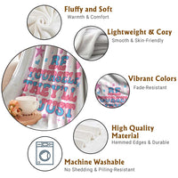 Striped Glitter Effect Printed Trans Rights Throw Blanket Be Yourself They Will Adjust