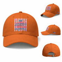 Striped Glitter Effect Printed Trans Rights Baseball Cap Be Yourself They Will Adjust