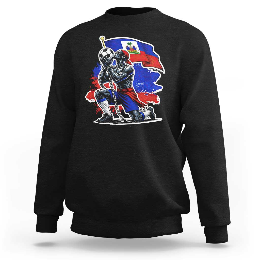 Proud Haiti Soccer Fan Sweatshirt Ayiti Heritage Pride
