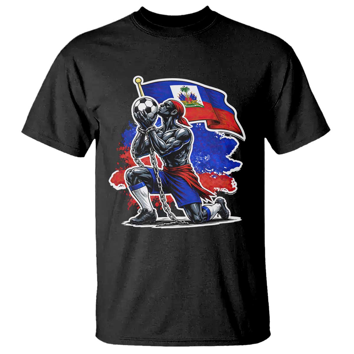 Proud Haiti Soccer Fan T Shirt Ayiti Heritage Pride