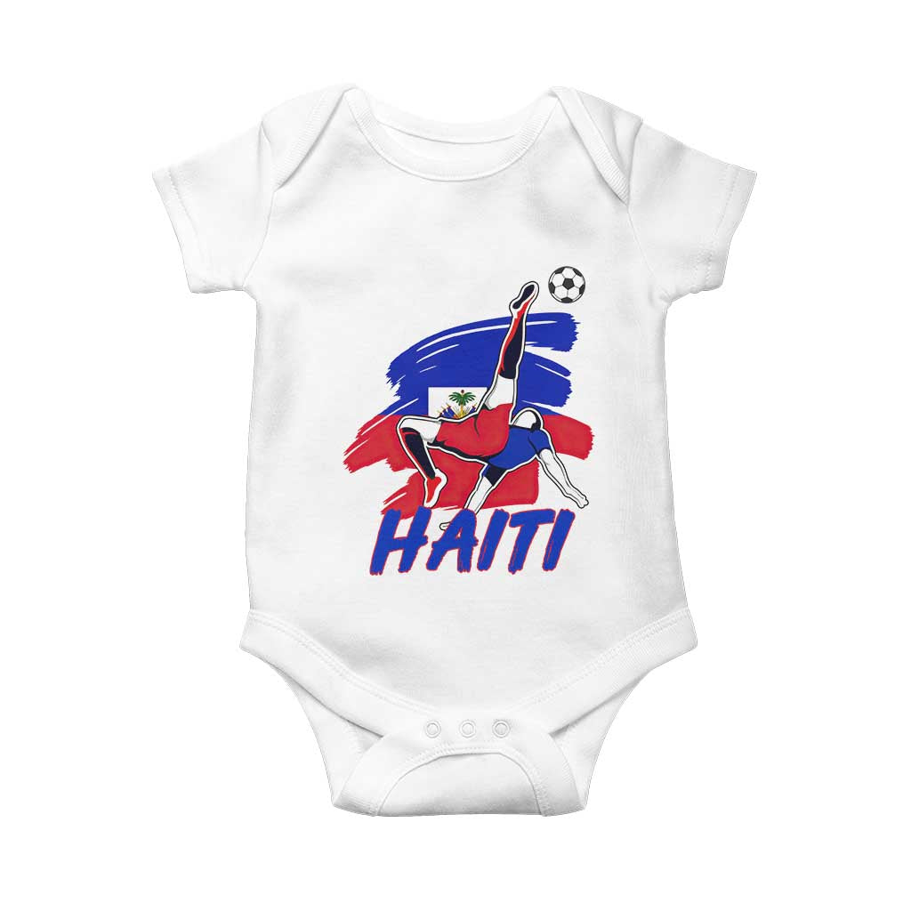 Caribbean Soccer Lover Gift Baby Onesie Haitian Heritage Pride