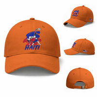 Caribbean Soccer Lover Gift Baseball Cap Haitian Heritage Pride