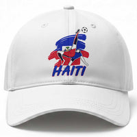Caribbean Soccer Lover Gift Baseball Cap Haitian Heritage Pride