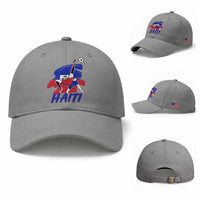 Caribbean Soccer Lover Gift Baseball Cap Haitian Heritage Pride