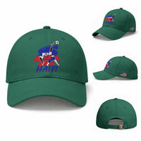 Caribbean Soccer Lover Gift Baseball Cap Haitian Heritage Pride