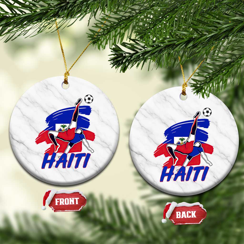 Caribbean Soccer Lover Gift Ceramic Ornament Haitian Heritage Pride