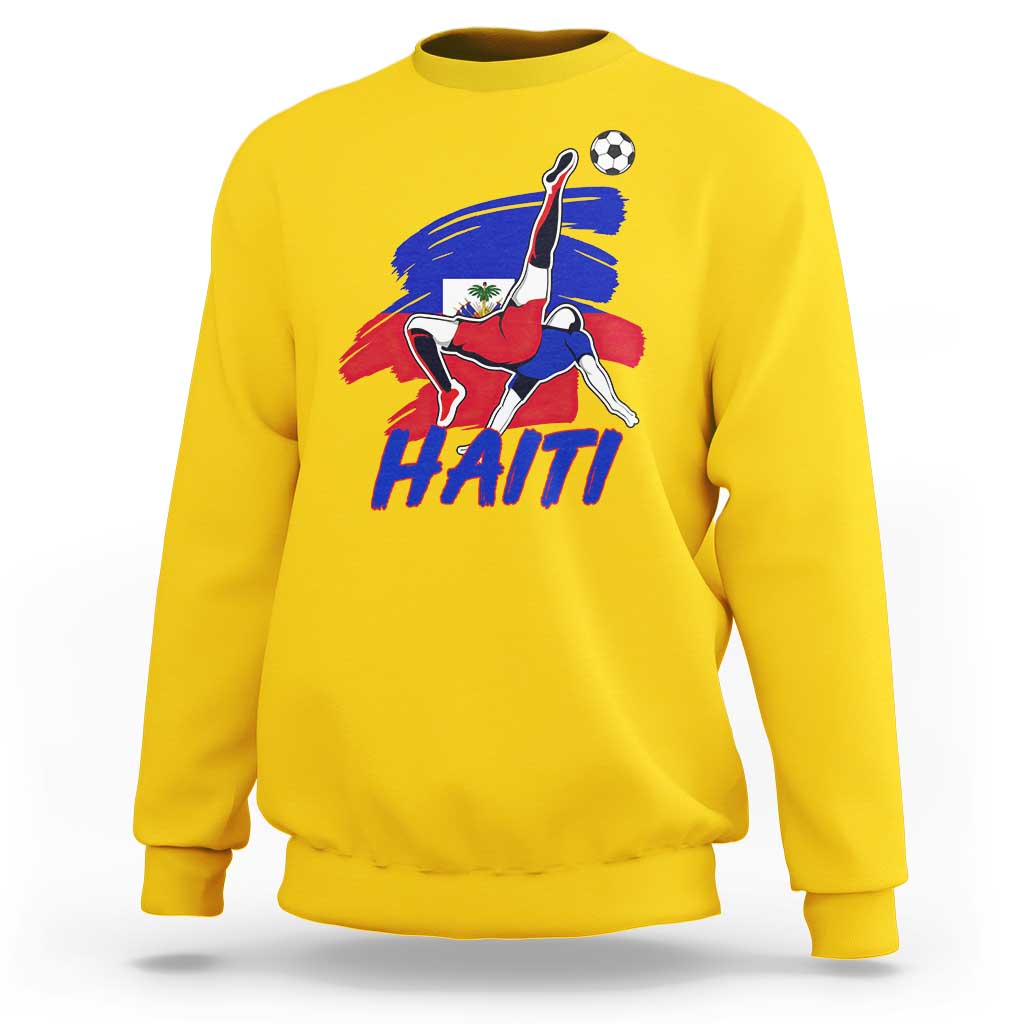 Caribbean Soccer Lover Gift Sweatshirt Haitian Heritage Pride