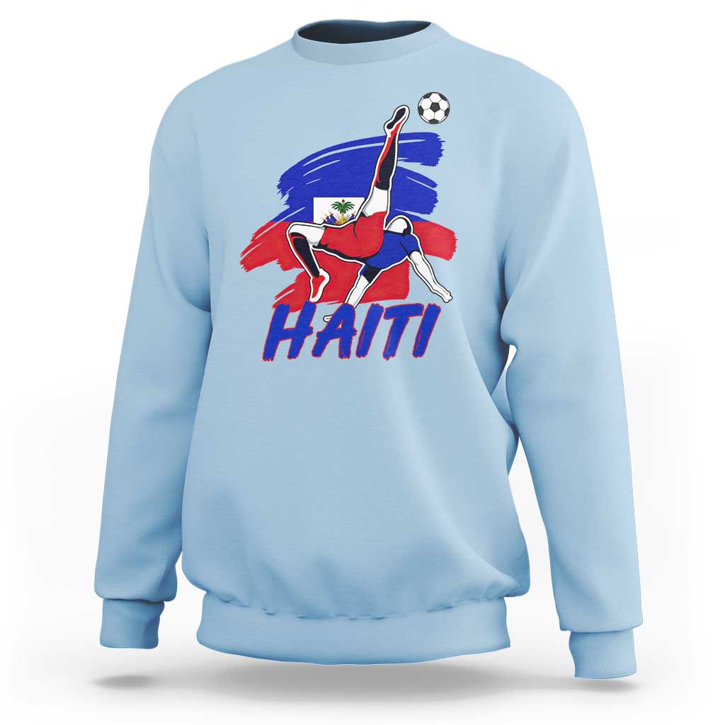 Caribbean Soccer Lover Gift Sweatshirt Haitian Heritage Pride