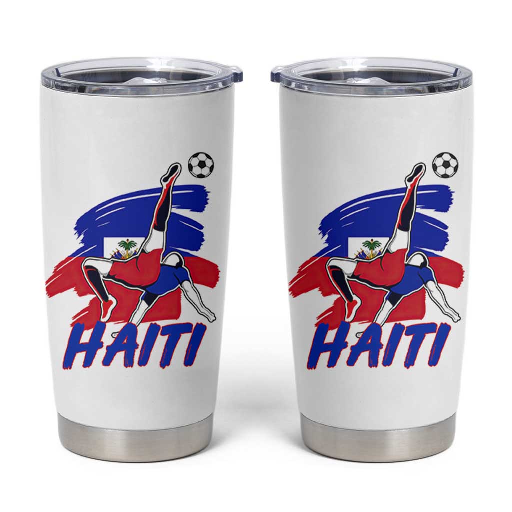 Caribbean Soccer Lover Gift Tumbler Cup Haitian Heritage Pride
