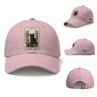 Funny The Cat Book Baseball Cap Kitty Lover Tarot Card