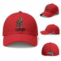 Funny Old Bigfoot Retirement Gift Baseball Cap Legend Never Retires