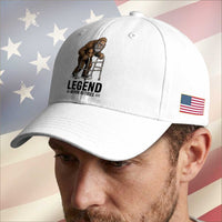 Funny Old Bigfoot Retirement Gift Baseball Cap Legend Never Retires