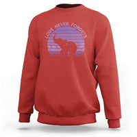 Alzheimer's Awareness Support Sweatshirt Vintage Elephant Love Never Forgets
