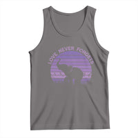 Alzheimer's Awareness Support Tank Top Vintage Elephant Love Never Forgets