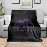 Love Never Forgets Elephant Mandala Throw Blanket Animal Lover Gift