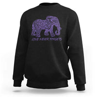 Love Never Forgets Elephant Mandala Sweatshirt Animal Lover Gift