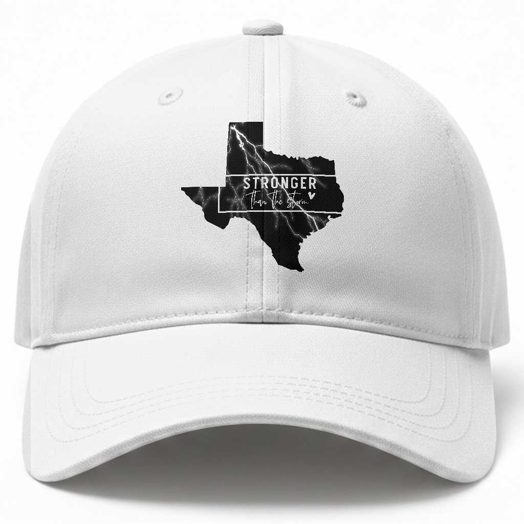 Strong Texas Baseball Cap Stronger Than The Storm Quote
