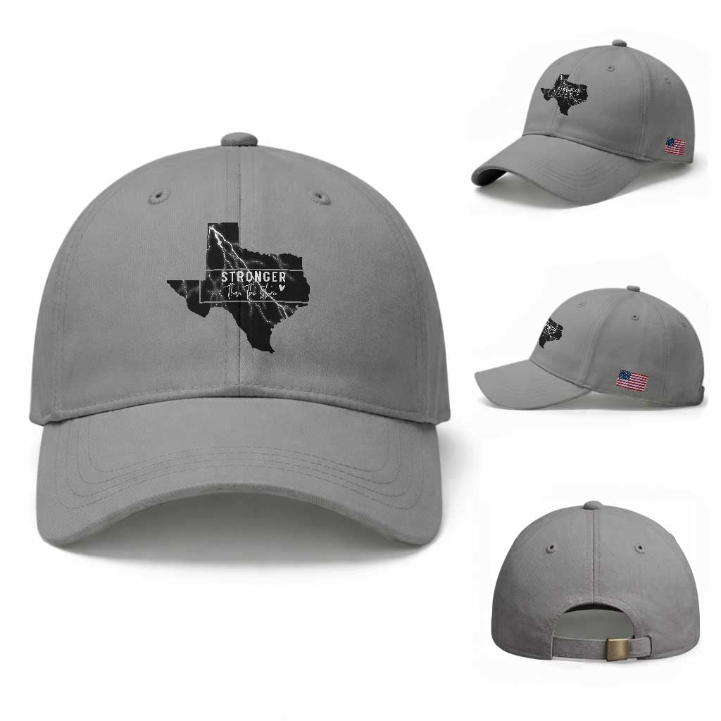 Strong Texas Baseball Cap Stronger Than The Storm Quote